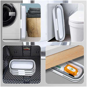 <span class=keywords><strong>Seau</strong></span> à serpillière pliable en plastique imperméable de grande capacité pour l'extérieur avec poignée - Product Image 3