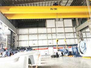 Equipado con gancho principal y auxiliar 75/20T tipo QD industria minera grúa aérea de doble viga - Product Image 5