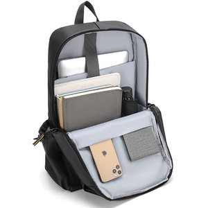 Men's <b>Backpack</b> <b>Large</b> Capacity 15.6 Inches Laptop Bag For Teenagers Leisure Travel Gray Solid Color - Product Image 3