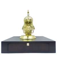 Vente directe usine : Trophée en métal tête d'oiseau dorée, récompense artisanale en métal de qualité supérieure avec base en marbre pour coupes de ligue des champions et plaques