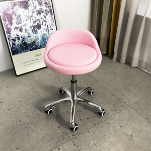 Hot Sell <strong>Pink</strong> <strong>Salon</strong> Furniture <strong>Beauty</strong> <strong>Salon</strong> Barber Chair Stool Kitchen Counter Bar Stools Adjustable Stool with Wheel - Product Image 2