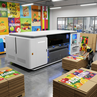 Impresora Industrial de Alta Velocidad Sunthinks SHC2500 de Una Sola Pasada a Base de Agua para Impresión de Cajas de Cartón Corrugado