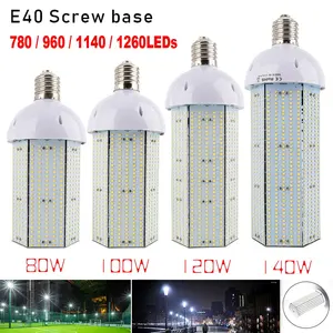 Bohlam Lampu LED 80W 100W 120W, Bohlam Jagung Dasar E39 6500K, Hemat Energi Siang Hari untuk Area Besar Garasi Pabrik Gudang Lingting