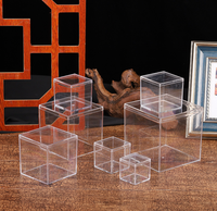 Boîte transparente carrée de bonne qualité, petites boîtes à Dessert de bonbons tiramisu en plastique Transparent PS Mini boîte de rangement en plastique