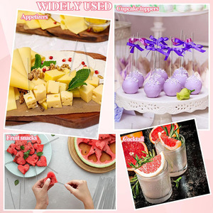 100 varillas acrílicas de 6 pulgadas para decoración de pasteles, palitos planos transparentes para dulces, cake pops, piruletas y toppers de plástico para pasteles - Product Image 4