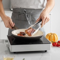 YJ Wonderful Ensemble de pinces alimentaires en silicone durable de 9 pouces avec support anti-brûlure haute température pour la cuisine au buffet à la maison