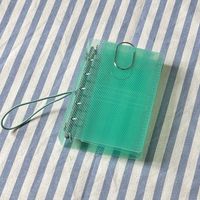 Mini pochette à trois volets pour classeur à feuilles mobiles M5/A7/A6 avec cordon élastique, pochette de rangement pour carnet, enveloppe pour cartes et photos