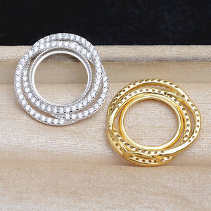 Support vide en argent S925 pour perles et coquillages, DIY, 14.5-14.7, pour pendentifs nid d'oiseau, boîtes à bijoux, support d'accessoires 5770 - Product Image 3