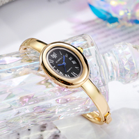 Montre analogique à quartz ovale vintage de luxe pour femmes, design classique personnalisé, bracelet pour femmes