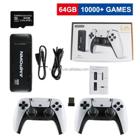 Livraison directe U9 sans fil 2.4g Hd Arcade Psp Retro Home Tv Consoles de jeux vidéo 64 go 10000 + boîte de jeux pour Ps5 contrôleur U9 Game Stick