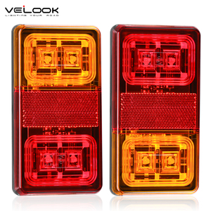 Feux arrière LED rectangulaires pour remorque, étanches IP67, 12V 24V, homologués ECE - Product Image 1