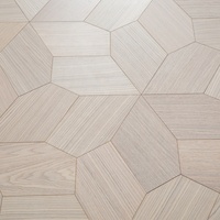 Nouveau parquet en bois composite multicouche à motifs géométriques irréguliers, en chêne naturel façonné en pentagone