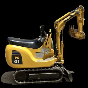 Mini-excavatrice sur chenilles Komatsu PC01 d'occasion, 0,1 tonne, composants hydrauliques japonais, pompe à engrenages Kawasaki, testée et inspectée, à vendre - Product Image 2