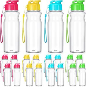 Botella de Agua Portátil de 500 ml, Reutilizable, de Plástico PE, con Tapa, Aislamiento Térmico, Transparente, Ideal para Senderismo - Product Image 1