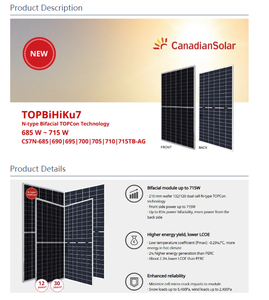 Trung Quốc topbihiku7 n-loại bifacial Topcon PV mô-đun 685W 690W 695W 700W 705W 710W 715W năng lượng mặt trời bảng điều khiển - Product Image 2