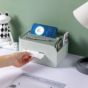 デスクトップディスプレイボックス家庭用収納クリエイティブプラスチックナプキンディスペンサーロール紙箱北欧紙ティッシュボックス - Product Image 2