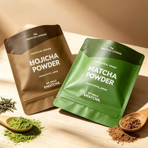 Bolsa de mylar con cierre hermético de alta barrera de 30g para té, bolsa personalizada con impresión de alta calidad para envasar polvo de matcha - Product Image 6