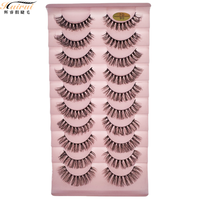Faux cils de vison 18mm cils Pack 3D vison bouclés Faux cils de vison Volume cils dramatiques