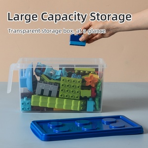 Cute Cartoon Colourful PP Plastic <b>Storage</b> <b>Box</b> with Handle Eco-friendly Multifunction Modern Folding for Kids Toys <b>Kitchen</b> Use - Product Image 6