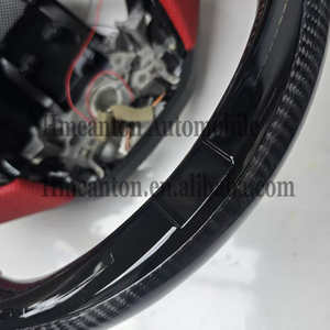 Volante Deportivo de Fibra de Carbono con Agarre de Cuero Perforado y Luces LED para Honda Acura Tlx - Product Image 4