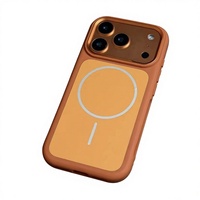 Étui de téléphone de luxe, design animal, couleur contrastée, toucher mat, magnétique, couverture intégrale, anti-chute, étui de protection pour 17 Pro Max