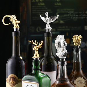 Bouchons de bouteille de vin en métal 3D personnalisés avec logo, en forme d'animaux, pour la conservation <span class=keywords><strong>du</strong></span> vin frais, outil de cuisine et de bar, bouchon d'étanchéité - Product Image 6