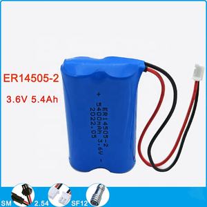 Paquete de batería de litio Lisocl2 2ER14505 4800mAh 4400mAh 5400mAh 3,6 mAh V con conector para medidor de calor de agua inteligente - Product Image 4