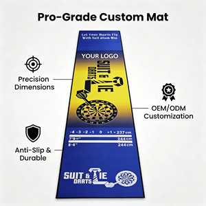 Tapis de fléchettes personnalisés en gros avec service de logo, tapis de fléchettes antidérapants en caoutchouc pour bars et magasins de jeux, commandes en gros - Product Image 1
