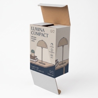 Boîte en carton ondulé pliable multi-usages, robuste, personnalisée avec logo couleur, pour lampe et électronique