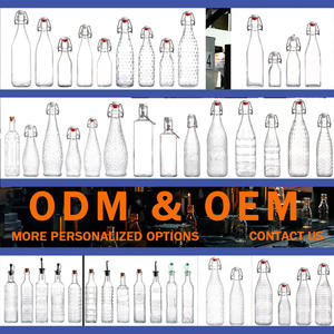 Botellas <span class=keywords><strong>de</strong></span> Vidrio Super Flint Vacías <span class=keywords><strong>de</strong></span> 1 <span class=keywords><strong>Litro</strong></span> (1000 ml) con Tapa Abatible y Logotipo Personalizado, Fácil Apertura, <span class=keywords><strong>Precio</strong></span> <span class=keywords><strong>de</strong></span> Fábrica, Venta al por Mayor - Product Image 6