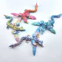 Ailes de dragon volant imprimées en 3D de 14 cm, XL, articulées, jouet anti-stress en cristal, décoration d'intérieur, cadeau d'anniversaire, animal de compagnie de bureau, couleur bonbon, en plastique