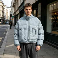 Veste varsity pour homme en tissu PU coupe-vent écologique, imprimé, design oversize, fermeture éclair, streetwear d'hiver