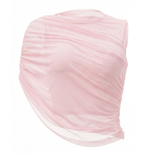 Viviblook J26TP171 – Nouveau haut plissé sexy à épaule unique en maille unie, coupe ajustée, pour femme, idéal pour l'été - Product Image 5