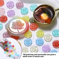 Joint de peinture de feu translucide de couleur mélangée particules de cire semi-perméables 100/500g bricolage utilisation de bureau en gros en verre