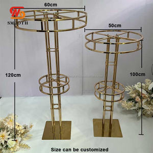 Support à fleurs de mariage en or exquis, best-seller, robuste, en métal, décoration de mariage - Product Image 2