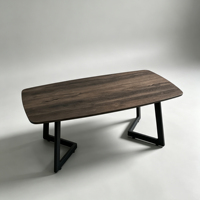 Table basse moderne de haute qualité et durable, en métal cannelé et bois, avec rangement, montage facile, meuble de salon