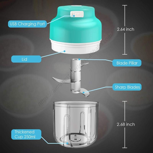 Gadget de cuisine intelligent pour la maison, en gros, en plastique de qualité alimentaire, 250 ml, pour hacher l'oignon et l'ail en toute sécurité - Product Image 4