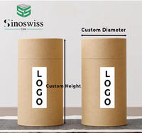 Tube en carton ondulé de luxe pour thé, café, flocons d'avoine, petit-déjeuner, chocolat, qualité alimentaire, recyclable, personnalisable