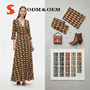 Tissu popeline peigné imprimé feuille d'or noir, best-seller, respirant, résistant au rétrécissement, léger, pour vêtements de femmes et de filles - Product Image 2