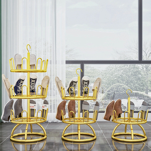 MR41 库存金属鞋展示架 多层不锈钢金属架 拖鞋收纳架 金属布架 - Product Image 1