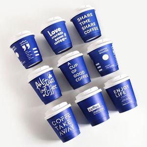 Biodegradable <b>Disposable</b> Paper <b>Cup</b> 12oz 16oz 20oz Hot Drink Coffee Double-walled Paper <b>Cups</b> with Lids - Product Image 2
