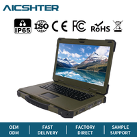 15,6 inch robuuste laptop, waterdichte computer (IP65), groen, voor geologische onderzoeken, aangepaste logo's mogelijk