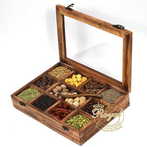 Offre Spéciale Boîtes <span class=keywords><strong>à</strong></span> <span class=keywords><strong>Épices</strong></span> <span class=keywords><strong>en</strong></span> <span class=keywords><strong>Bois</strong></span> Style Vintage Personnalisables avec Couvercles Transparents, Capacité 300ml, Rangement Cuisine - Product Image 4