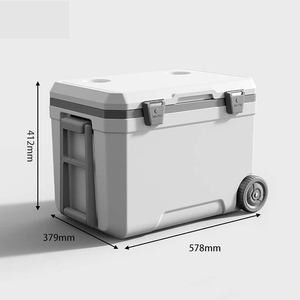 45L 40qt Modèle personnalisé Portable sur roues rigide Glacières Boîte PP Matériau étanche Rolling Cooler pour canettes Grande glacière sur roues - Product Image 3