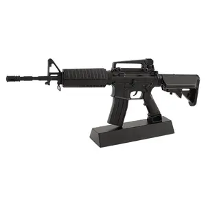 微型装配枪模型玩具M4A1 M4A4 AR15 Ar18黑色1:3金属模型安全枪玩具