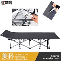 Lit pliant pour la sieste au bureau et le camping en plein air, utilisation en cas de catastrophe, tissu Oxford et structure en fer