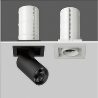 Luminaria Empotrable de Aluminio AC 220V, 95mm de Diámetro, Telescópica e Inclinable, Foco de Techo Comercial COB
