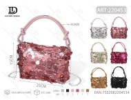 Women's Large <b>Sequin</b> Shoulder <b>Bag</b> Metallic Satchel Elegant Evening <b>Bag</b> - Product Image 1