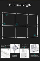 Système de stand d'exposition modulaire rétroéclairé en forme de L, caisson lumineux publicitaire, mur d'arrière-plan, système d'affichage d'exposition OEM