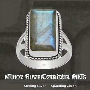 Bijoux à la mode en gros, magnifique bague en labradorite naturelle, argent sterling 925, cadeaux de mariage, de fiançailles, d'anniversaire, de fête - Product Image 2